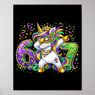 Süßes Einhorn Mardi Gras Maske Karneval Für Mädche Poster