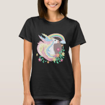 Süßes Einhorn mit Blumen Magische Einhorn-Kunst