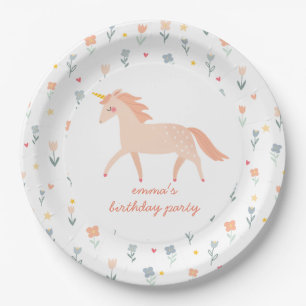 Süßes Einhorn Pappteller