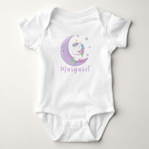 Süßes Einhorn personalisierter Name Süß Baby Strampler