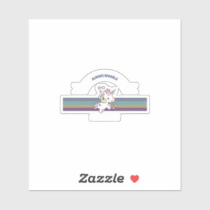 Süßes Einhorn Regenbogen Kawaii Cartoon Ästhetik Aufkleber