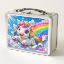 Süßes Einhorn Regenbogen Magischer Himmel