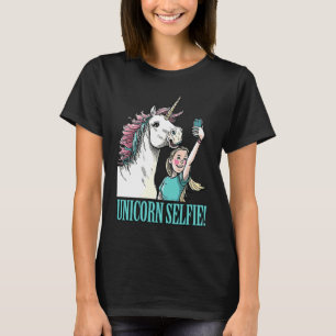 Süßes Einhorn Selfie Magisches gehörntes Pferd Mäd T-Shirt