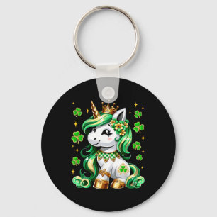 Süßes Einhorn Shamrock Leprechaun St Patricks Day Schlüsselanhänger