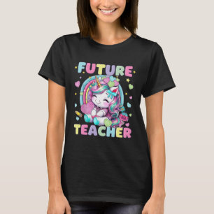 Süßes Einhorn-Zukunftslehrer-Klassenzimmer-Design T-Shirt