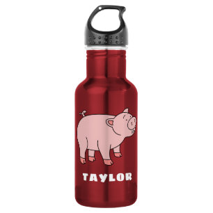 Süßes einzigartiges Schwein-Jungen-Personalisierte Edelstahlflasche