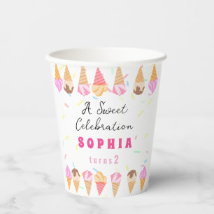 Süßes Eiscreme-Party Pappbecher