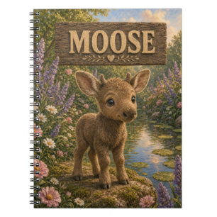 Süßes Elchbaby-Storybook-Nursery-Tier Notizblock