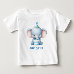 Süßes Elefant erstes Geburtstagsfeier T-Shirt