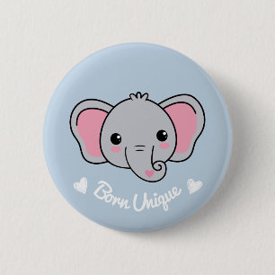 Süßes Elefant-Lippen-Kiefer-Gaumenspalte-Bewusstse Button