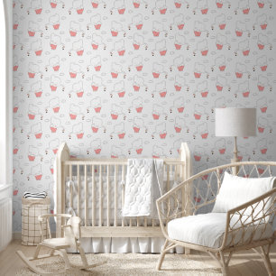 Süßes Elefanten-Nahtlosmuster für das Kinderzimmer Tapete