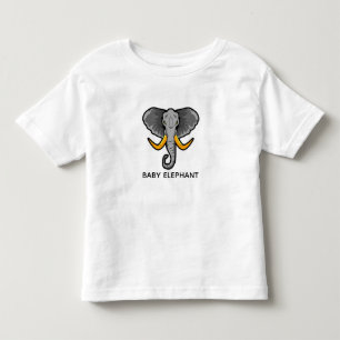 Süßes Elefantenkopf-T-Shirt für Kleinkinder, Wilde Kleinkind T-shirt
