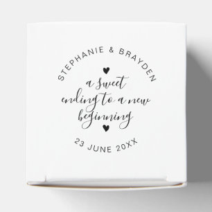 Süßes Ende Neue Anfänge Elegante Schrift Hochzeit Geschenkschachtel