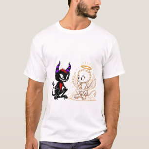 Süßes Engel- und Teufel-Design, Gut gegen Böse T-Shirt
