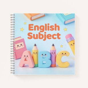 Süßes Englisch-Lernheft ABC Kawaii Notizbuch