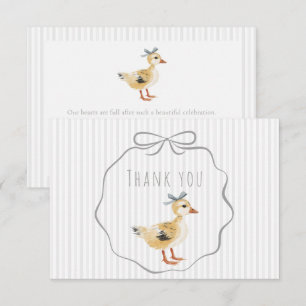 Süßes Entlein Aquarell Junge Baby-Party Dankeskarte
