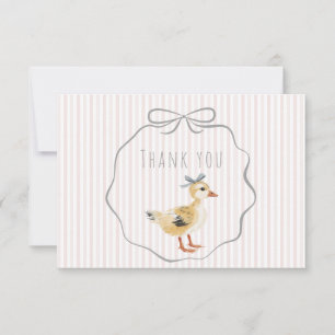 Süßes Entlein Aquarell Mädchen Babyparty Dankeskarte