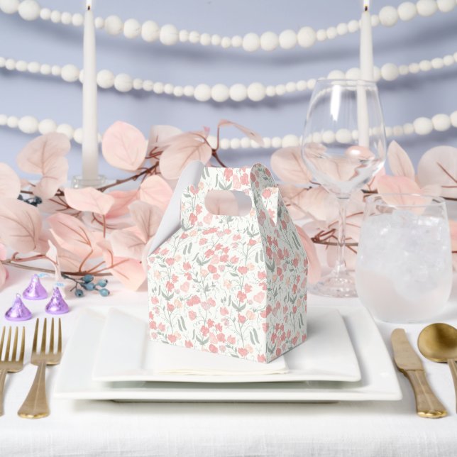 Süßes Erbsenblütencreme und rosa Hochzeit Geschenkschachtel (Hochzeit)
