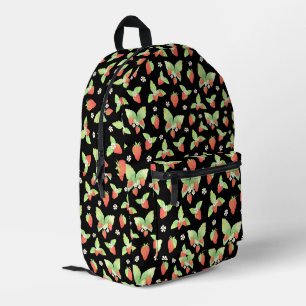 Süßes Erdbeer-Wasserfarben-Botanik-Muster Bedruckter Rucksack