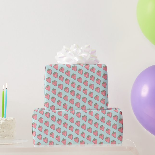 Süßes Erdbeeren Geschenkpapier (Partygeschenke)