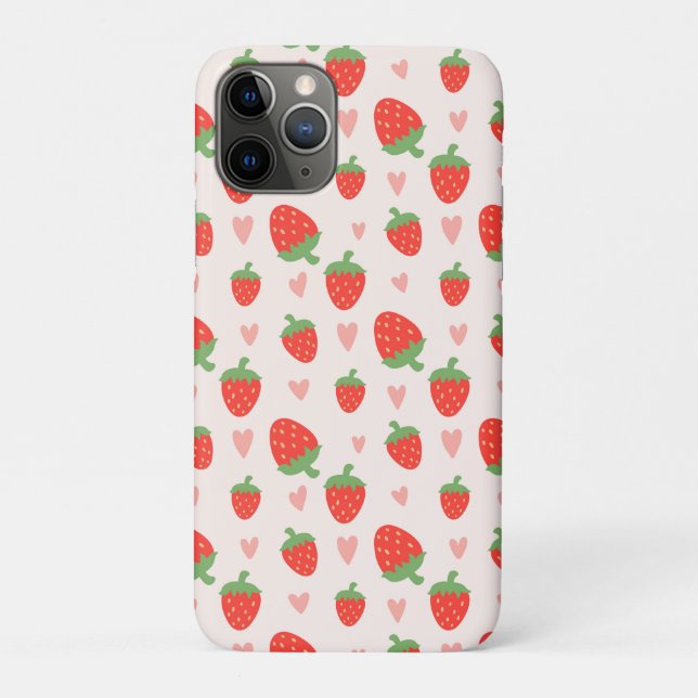 Süßes Erdbeeren & Herz Case-Mate iPhone Hülle (Rückseite)