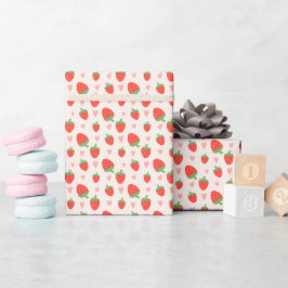 Süßes Erdbeeren & Herz Geschenkpapier