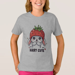 Süßes Erdbeerhäschen – „Berry Cute“ Kawaii Tier T-Shirt
