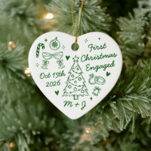 Süßes erstes Weihnachten Verlobt Erstes Foto