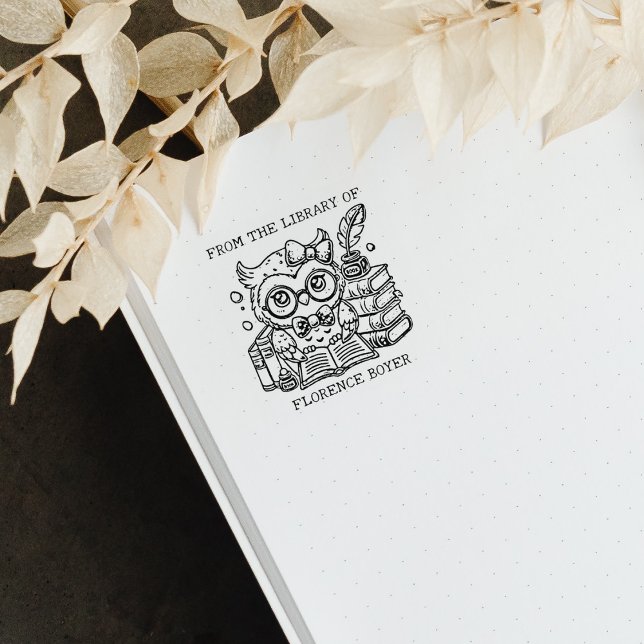 Süßes Eulen-Exlibris  Gummistempel (Von Creator hochgeladen)