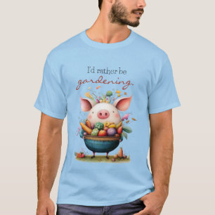 Süßes, fantasievolles Schwein "Ich würde lieber gä T-Shirt
