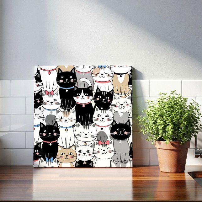 Süßes fantastisches Katzenmuster Fliese (Von Creator hochgeladen)