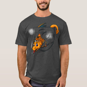 Süßes Fantasy-Buch-Drache-Monster-Taschen-Design z T-Shirt