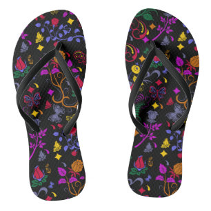 Süßes farbenfrohes Blumenmuster  Flip Flops