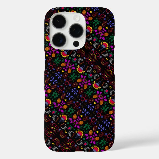 Süßes farbenfrohes Blumenmuster  iPhone 16 Pro Hülle (Rückseite)