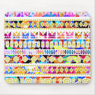 Süßes farbenfrohes indianisches Aztekenmuster Mousepad