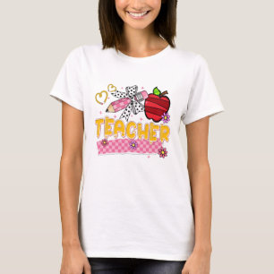 Süßes farbenfrohes Lehrer-Typografie-T-Shirt T-Shirt