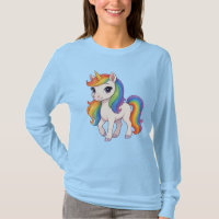 Süßes, farbenfrohes Regenbogen-Einhorn