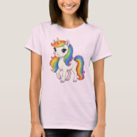 Süßes, farbenfrohes Regenbogen-Einhorn
