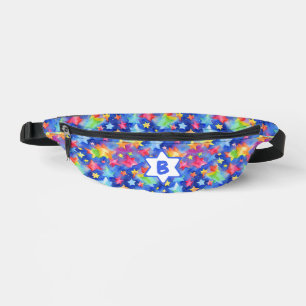 Süßes farbenfrohes Regenbogen-Wasserfarben-Sterne- Bauchtasche