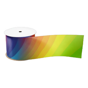 Süßes farbenfrohes Tie-Dye-Regenbogen-Swirbel-Kuns Satinband