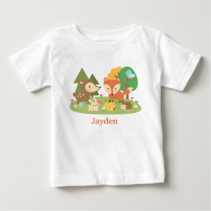 Süßes Farbige Waldtier Für Babys Baby T-shirt