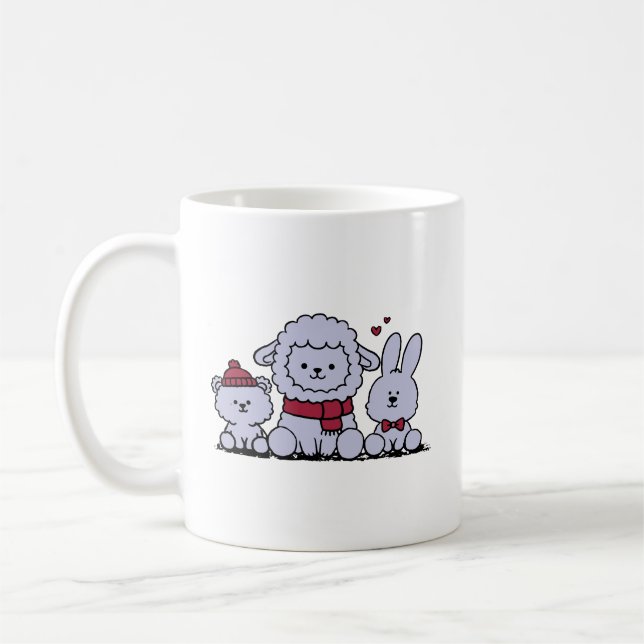 Süßes Farmtier Kaffeetasse (Links)