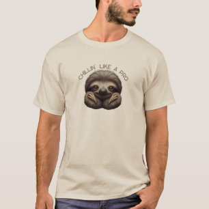 Süßes Faultier chillen wie ein Profi T-Shirt