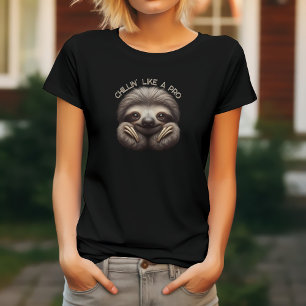 Süßes Faultier chillen wie ein Profi T-Shirt