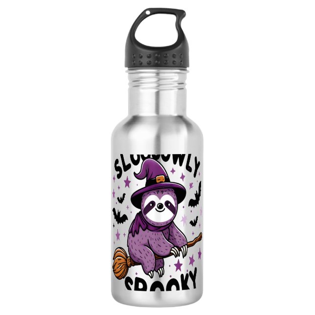 Süßes Faultier Frohes Halloween (2) Edelstahlflasche (Vorderseite)