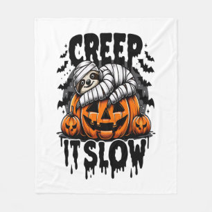 Süßes Faultier Frohes Halloween Fleecedecke