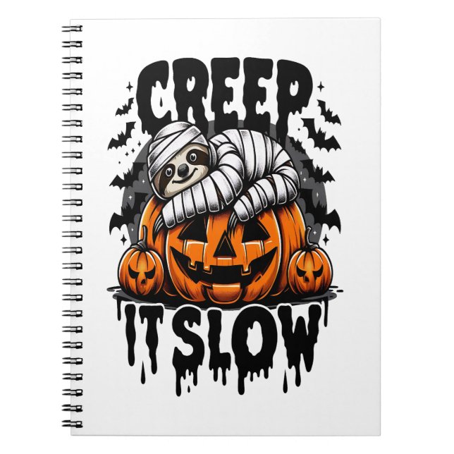Süßes Faultier Frohes Halloween Notizblock (Vorderseite)
