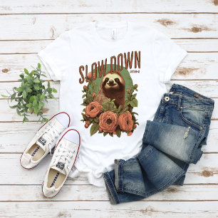 Süßes Faultier Langsamer werden Lukas 10:38-42 T-Shirt