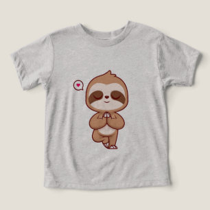 Süßes Faultier Meditation Yoga T-Shirt   Lustiges 