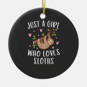 Süßes Faultier-Shirt für Mädchen, nur ein Mädchen, Keramik Ornament
